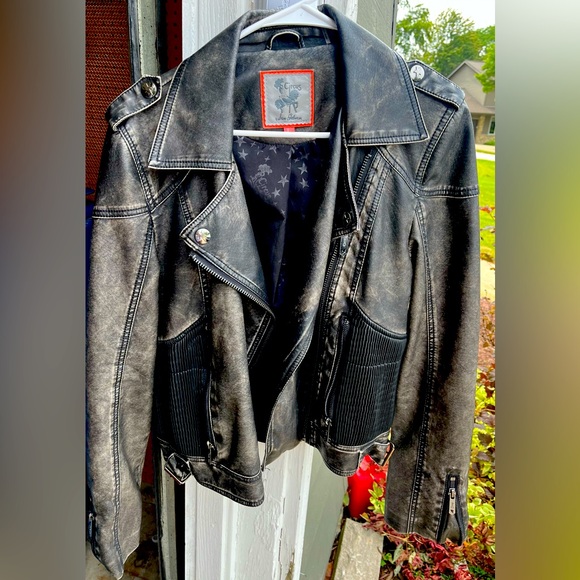 Sam Edelman women’s leather jacket with bomb detailing. Excellent condition. - Picture 1 of 6